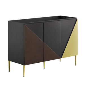 Modway Furniture Alchemist 48" Bathroom Vanity Cabinet (Sink Basin Not Included) Black Gold 18 x 47 x 33