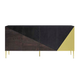 Modway Furniture Alchemist Storage Cabinet Sideboard Black Gold 67 x 18 x 31