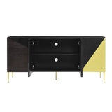 Modway Furniture Alchemist Storage Cabinet Sideboard Black Gold 67 x 18 x 31