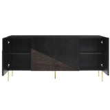 Modway Furniture Alchemist Storage Cabinet Sideboard Black Gold 67 x 18 x 31