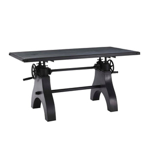 Modway Furniture Genuine 60" Adjustable Height Dining Table and Computer Desk Black Black 30 x 60 x 30