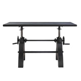 Modway Furniture Genuine 60" Adjustable Height Dining Table and Computer Desk Black Black 30 x 60 x 30