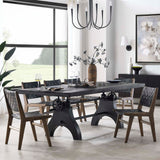 Modway Furniture Genuine 96" Adjustable Height Dining and Conference Table Black Black 39 x 96 x 29