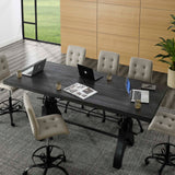 Modway Furniture Genuine 96" Adjustable Height Dining and Conference Table Black Black 39 x 96 x 29