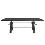 Modway Furniture Genuine 96" Adjustable Height Dining and Conference Table Black Black 39 x 96 x 29