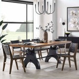 Modway Furniture Genuine 96" Adjustable Height Dining and Conference Table Black Natural 39 x 96 x 29