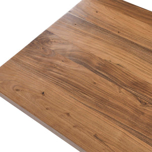 Modway Furniture Genuine Adjustable Height 96" Dining & Conference Table - Rustic Solid Wood with Crank Mechanism EEI-6149-BLK-NAT