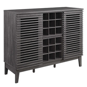 Modway Furniture Render Bar Cabinet by Modway - Mid-Century Modern Design for Stylish Storage and Entertaining Charcoal EEI-6156-CHA