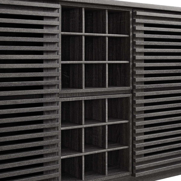 Modway Furniture Render Bar Cabinet by Modway - Mid-Century Modern Design for Stylish Storage and Entertaining Charcoal EEI-6156-CHA