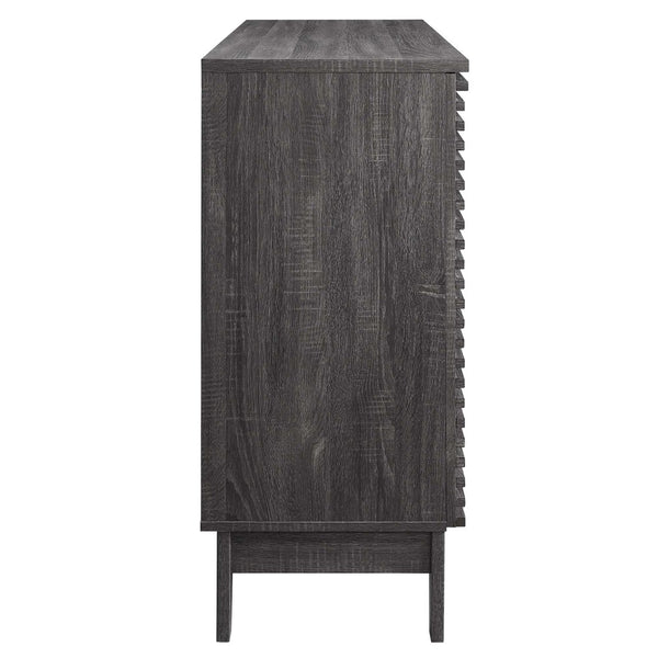 Modway Furniture Render Bar Cabinet by Modway - Mid-Century Modern Design for Stylish Storage and Entertaining Charcoal EEI-6156-CHA