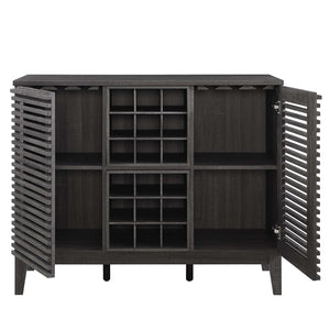 Modway Furniture Render Bar Cabinet by Modway - Mid-Century Modern Design for Stylish Storage and Entertaining Charcoal EEI-6156-CHA