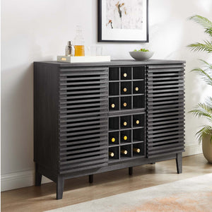 Modway Furniture Render Bar Cabinet by Modway - Mid-Century Modern Design for Stylish Storage and Entertaining Charcoal EEI-6156-CHA