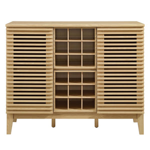 Modway Furniture Render Bar Cabinet by Modway - Mid-Century Modern Design for Stylish Storage and Entertaining Oak EEI-6156-OAK