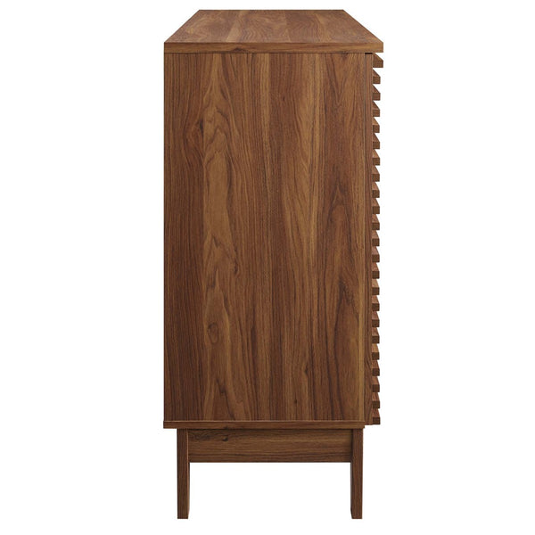 Modway Furniture Render Bar Cabinet by Modway - Mid-Century Modern Design for Stylish Storage and Entertaining Walnut EEI-6156-WAL