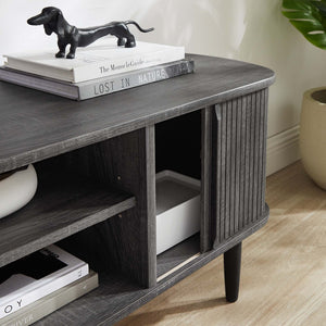 Modway Furniture Contour 55" TV Stand by Modway - Stylish Mid-Century Design with Versatile Storage for All Spaces Charcoal EEI-6158-CHA