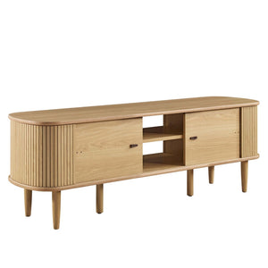 Modway Furniture Contour 55" TV Stand by Modway - Stylish Mid-Century Design with Versatile Storage for All Spaces Oak EEI-6158-OAK
