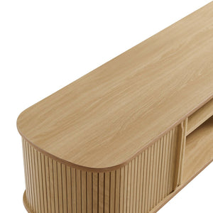 Modway Furniture Contour 55" TV Stand by Modway - Stylish Mid-Century Design with Versatile Storage for All Spaces Oak EEI-6158-OAK