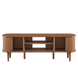 Modway Furniture Contour 55" TV Stand by Modway - Stylish Mid-Century Design with Versatile Storage for All Spaces Walnut EEI-6158-WAL