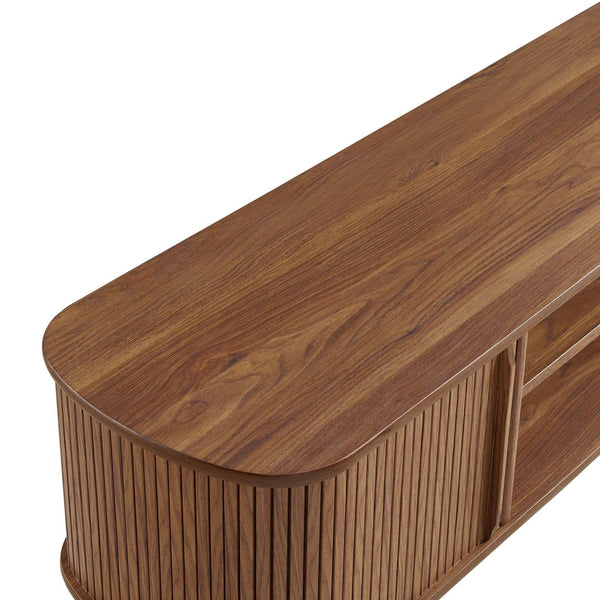 Modway Furniture Contour 55" TV Stand by Modway - Stylish Mid-Century Design with Versatile Storage for All Spaces Walnut EEI-6158-WAL