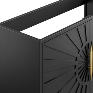 Modway Furniture Awaken 48" Elegant Bathroom Vanity Cabinet with Spacious Storage for Single or Double Sinks - Black EEI-6163-BLK