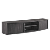 Modway Furniture Resonance 60" Wall-Mount TV Stand Charcoal 60 x 14 x 12