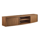 Modway Furniture Resonance 60" Wall-Mount TV Stand Walnut 60 x 14 x 12