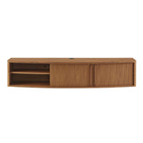 Modway Furniture Resonance 60" Wall-Mount TV Stand Walnut 60 x 14 x 12