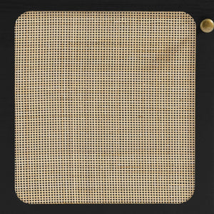 Modway Furniture Chaucer Office Desk - Stylish Rattan Design with Adjustable Storage for a Modern Workspace Aesthetic Black EEI-6199-BLK