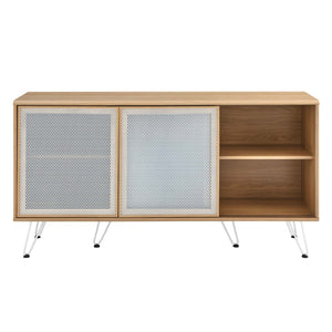 Modway Furniture Nomad Sideboard by Modway - Stylish Storage Solution with Metal Mesh Doors & Hairpin Legs Oak EEI-6204-OAK