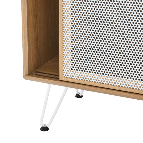 Modway Furniture Nomad Sideboard by Modway - Stylish Storage Solution with Metal Mesh Doors & Hairpin Legs Oak EEI-6204-OAK