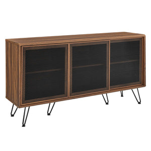 Modway Furniture Nomad Sideboard by Modway - Stylish Storage Solution with Metal Mesh Doors & Hairpin Legs Walnut EEI-6204-WAL