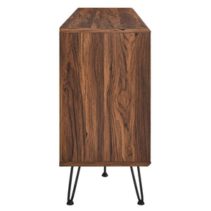 Modway Furniture Nomad Sideboard by Modway - Stylish Storage Solution with Metal Mesh Doors & Hairpin Legs Walnut EEI-6204-WAL