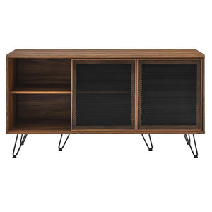 Modway Furniture Nomad Sideboard by Modway - Stylish Storage Solution with Metal Mesh Doors & Hairpin Legs Walnut EEI-6204-WAL