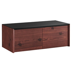 Modway Furniture Kinetic Wall-Mount Office Storage Cabinet Black Cherry 18 x 38 x 14