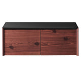 Modway Furniture Kinetic Wall-Mount Office Storage Cabinet Black Cherry 18 x 38 x 14