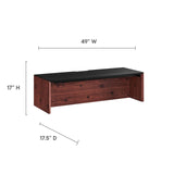 Modway Furniture Kinetic 49" Wall-Mount Office Desk Black Cherry 18 x 49 x 18