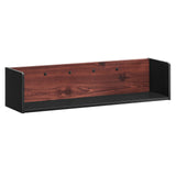 Modway Furniture Kinetic Wall-Mount Shelf Black Cherry 12 x 38 x 9