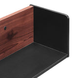 Modway Furniture Kinetic Wall-Mount Shelf Black Cherry 12 x 38 x 9