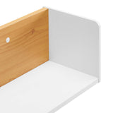 Modway Furniture Kinetic Wall-Mount Shelf White Natural 12 x 38 x 9