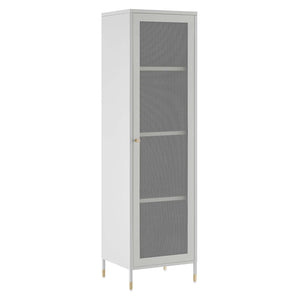 Modway Furniture Covelo Tall Storage Cabinet Light Gray 14 x 15.5 x 56.5