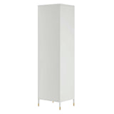 Modway Furniture Covelo Tall Storage Cabinet Light Gray 14 x 15.5 x 56.5