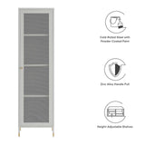 Modway Furniture Covelo Tall Storage Cabinet Light Gray 14 x 15.5 x 56.5