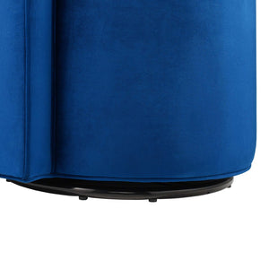 Modway Furniture Della Performance Velvet Swivel Chair - Modern Accent for Living Rooms, Offices & Small Spaces Navy EEI-6222-NAV