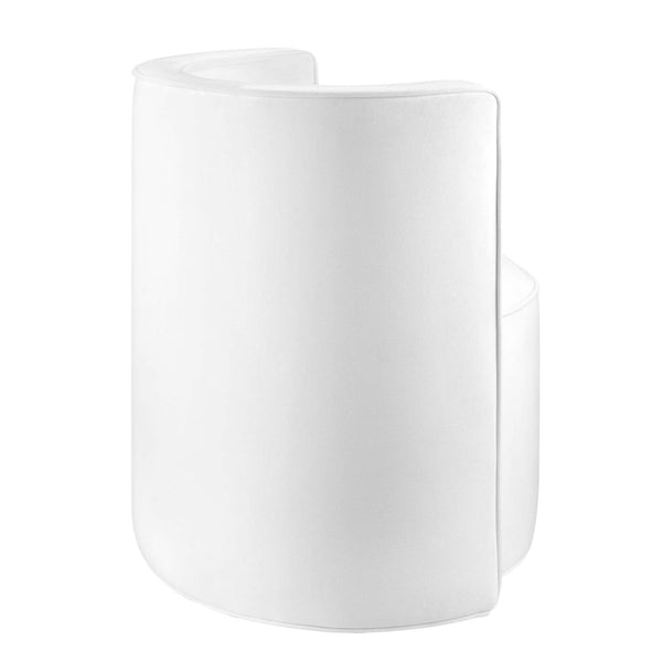 Modway Furniture Della Performance Velvet Swivel Chair - Modern Accent for Living Rooms, Offices & Small Spaces White EEI-6222-WHI