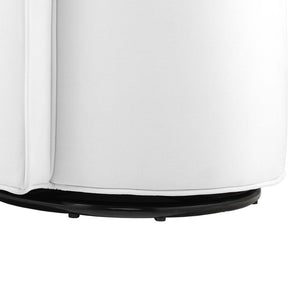 Modway Furniture Della Performance Velvet Swivel Chair - Modern Accent for Living Rooms, Offices & Small Spaces White EEI-6222-WHI