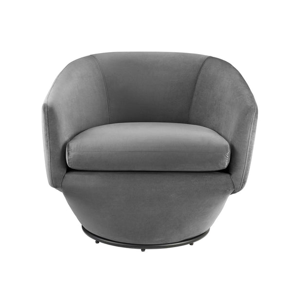 Modway Furniture Series Performance Velvet Fabric Swivel Chair by Modway - Luxurious Comfort with Glam Deco Style Gray EEI-6224-GRY