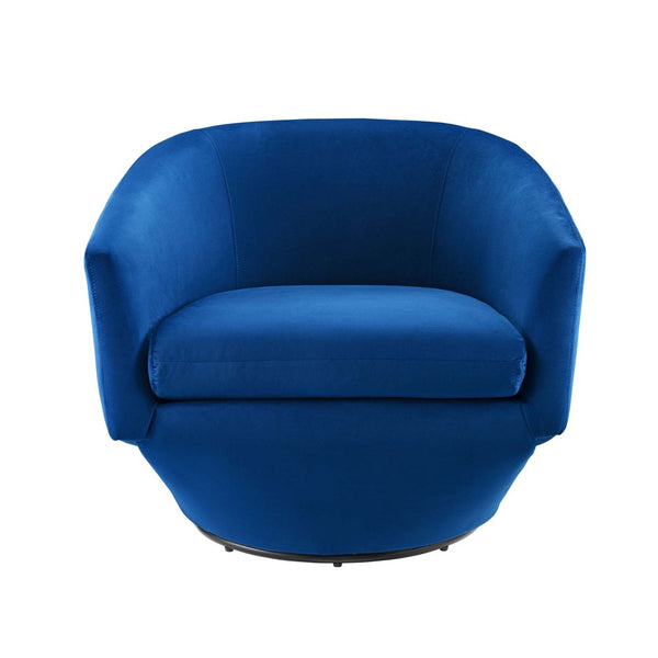 Modway Furniture Series Performance Velvet Fabric Swivel Chair by Modway - Luxurious Comfort with Glam Deco Style Navy EEI-6224-NAV