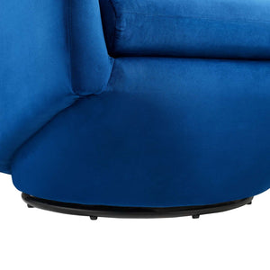 Modway Furniture Series Performance Velvet Fabric Swivel Chair by Modway - Luxurious Comfort with Glam Deco Style Navy EEI-6224-NAV