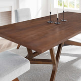 Modway Furniture Victor 95” Dining Room Table Walnut 43.5 x 94.5 x 29.5