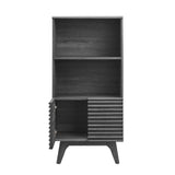 Modway Furniture Render Display Cabinet Bookshelf Charcoal 15.5 x 23 x 48.5